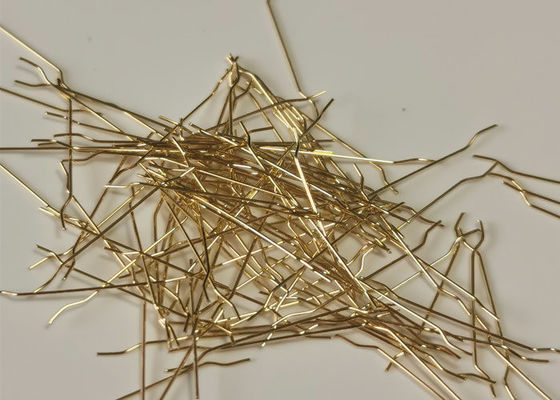 De cobre revestido enganchou a micro fibra de aço de 0.2mm 0.22mm para o concreto reativo do pó
