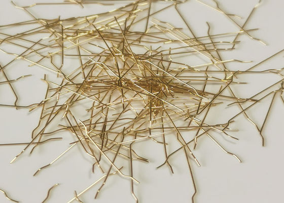 Fibra de aço concreta do elevado desempenho a micro enganchou extremidades 0.18mm 0.2mm 0.3mm para componentes concretos