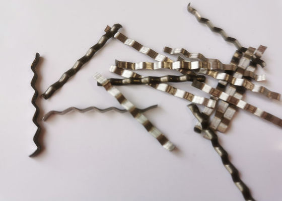 Tipo fibra de aço de trituração da onda de ASTM, fibra de alta elasticidade do aço da força de 40mm