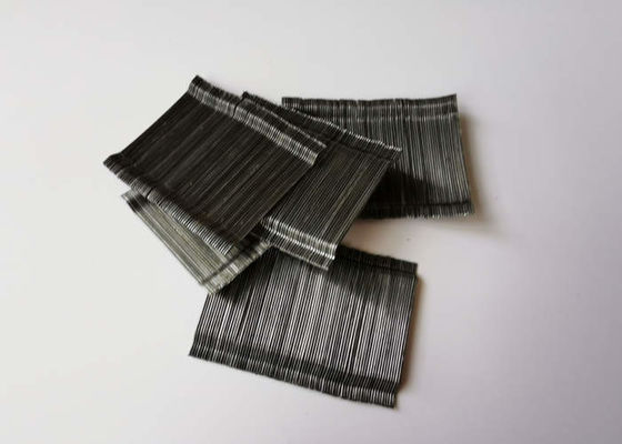 Q195 colou Mpa 1260 de aço do diâmetro da fibra 0.55mm para o reforço concreto